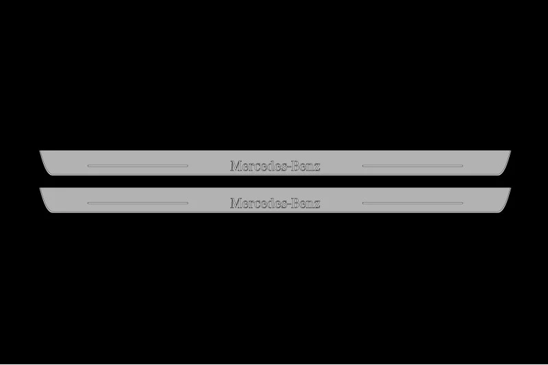 Mercedes CLK W209 2001-2009 Door Sill Led Plate With Mercedes-Benz Logo