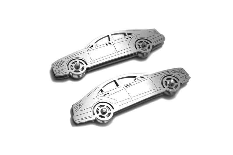 Mercedes CLS-Class II (C218) (2010-2018) Floor Mat Emblem Set β Stainless Steel Badges - Image 2