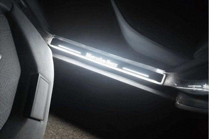 Mercedes E W124 1985-1996 LED Door Sills PRO With Logo Mercedes-Benz - Image 14
