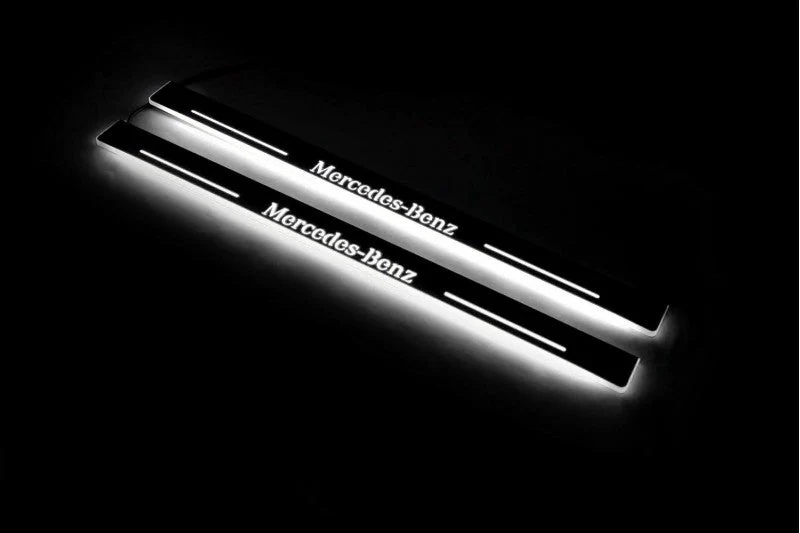 Mercedes E W124 1985-1996 LED Door Sills PRO With Logo Mercedes-Benz - Image 3