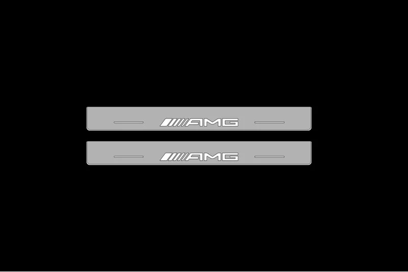 Mercedes E W210 1995-2002 LED Door Sills PRO With Logo AMG - Image 2