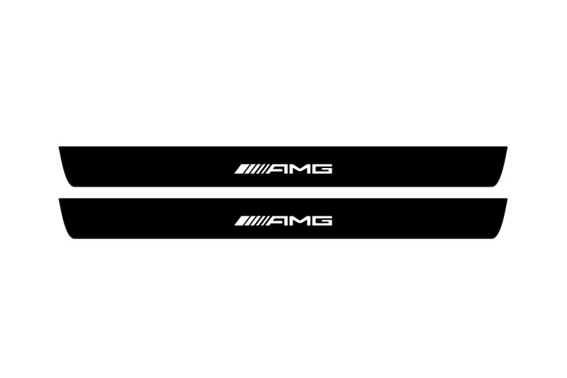 Mercedes E W211 2002-2009 Led Door Sill Pro With Logo AMG (Premium Painting)