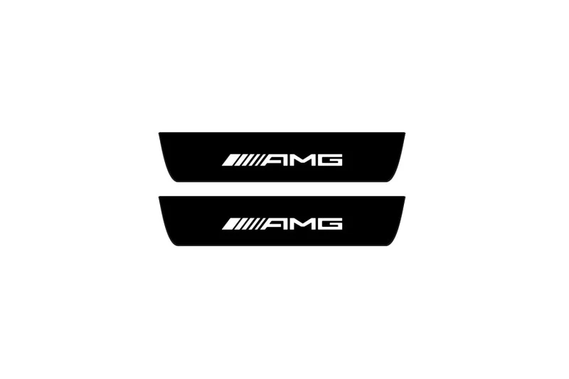 Mercedes E W211 2002-2009 Led Door Sill Pro With Logo AMG (Premium Painting) - Image 2