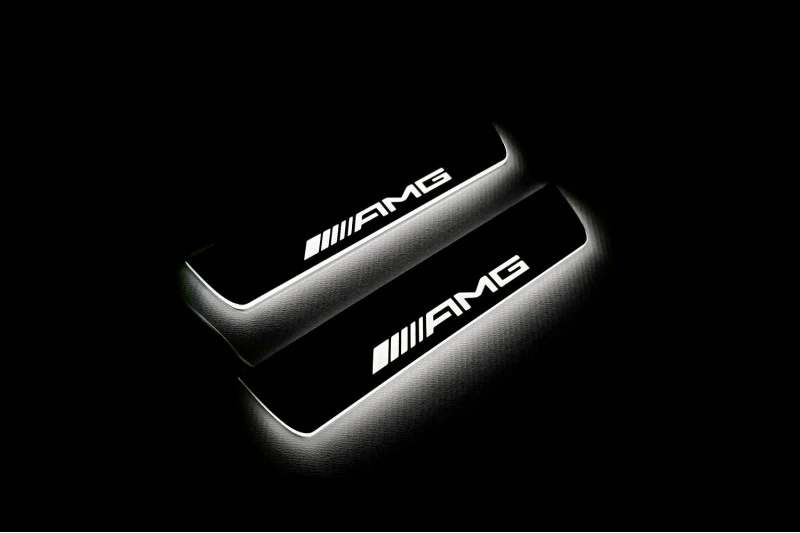 Mercedes E W211 2002-2009 LED Door Sills With AMG Logo - Image 8