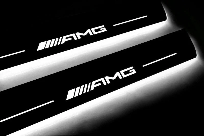 Mercedes E W213 2016-2023 Auto Door Sills With Logo AMG - Image 4