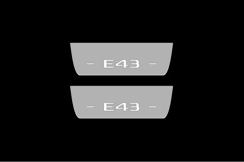 Mercedes E W213 2016-2023 Auto Door Sills With Logo AMG E43 - Image 2