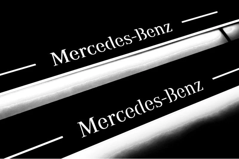 Mercedes E W213 2016-2023 Door Sill Protectors With Logo Mercedes-Benz - Image 4