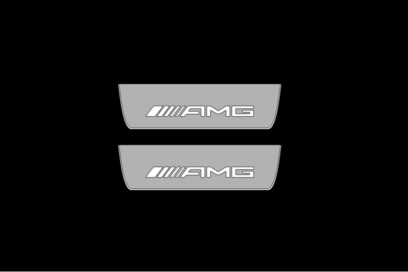 Mercedes EQE V295 2022+ LED Door Sills PRO With Logo AMG - Image 2