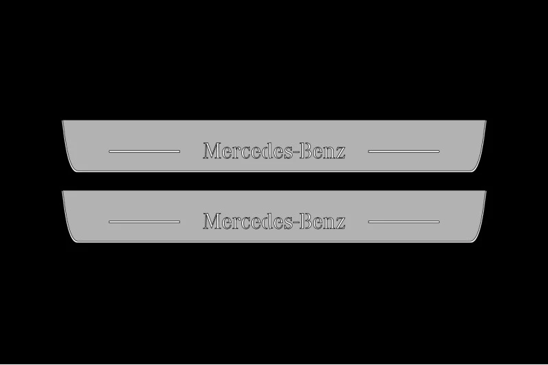 Mercedes EQS SUV 2022+ LED Door Sills PRO With Logo Mercedes-Benz