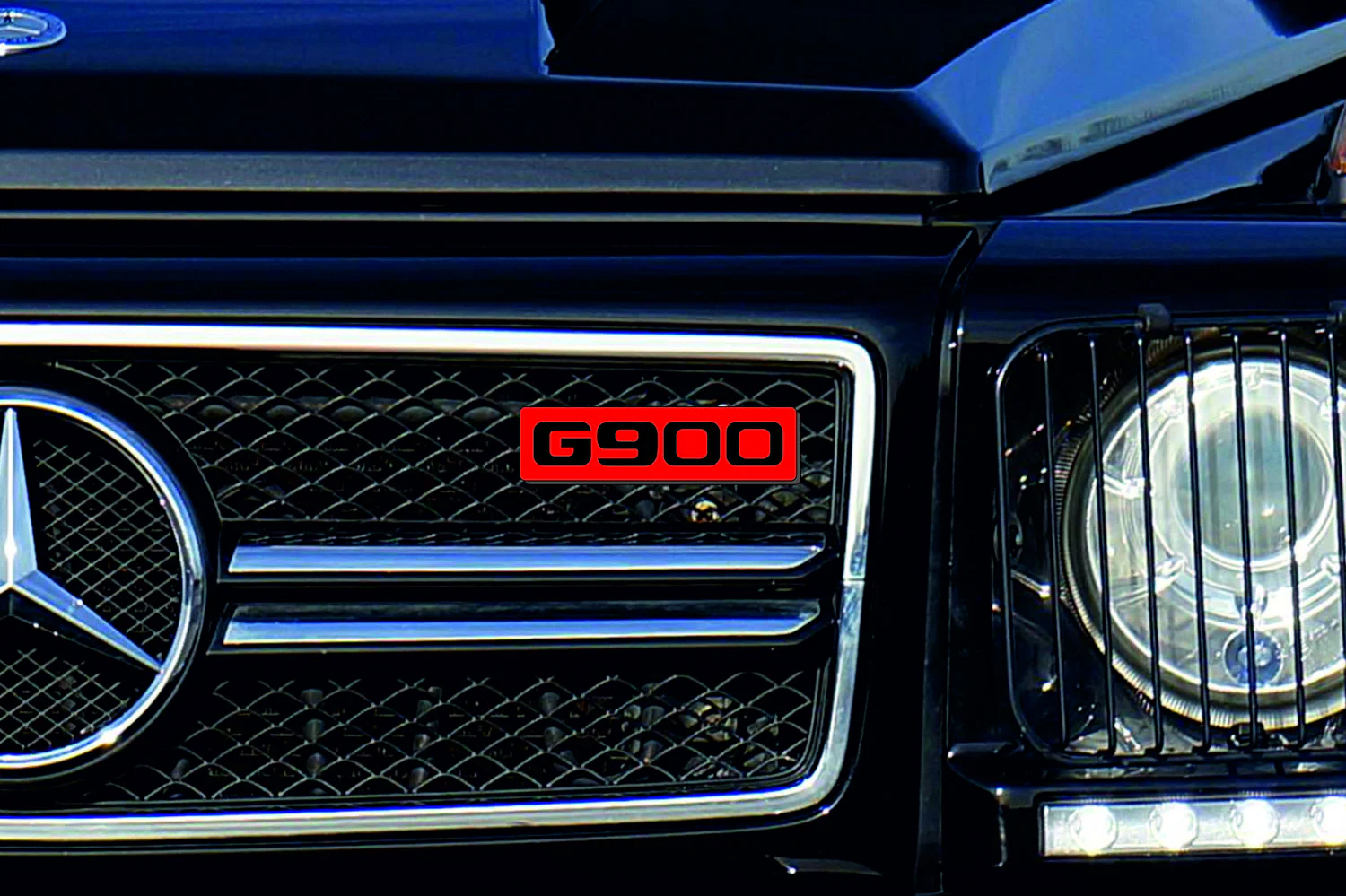 Mercedes G-Class Emblem & Badge Set - Grille and Tailgate G900 logo (Type 2) - Image 2