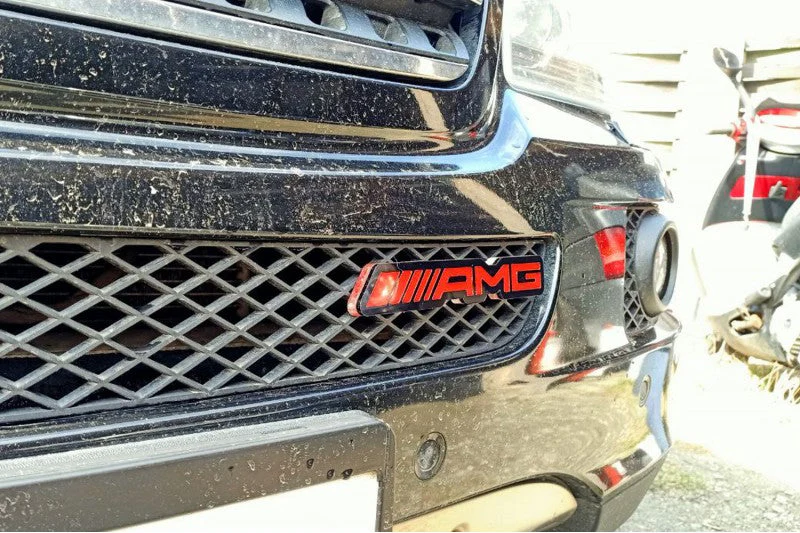 Mercedes G-Class Radiator grille emblem with AMG logo - Image 12