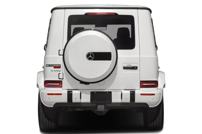 Mercedes G-Class tailgate trunk rear emblem with BiTurbo G900 logo - Image 2