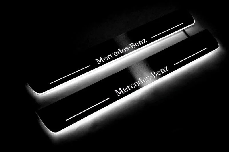 Mercedes GL X164 2006-2012 Door Sill Lights With Logo Mercedes-Benz
