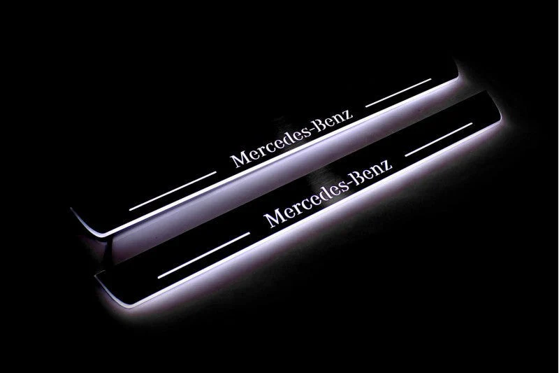 Mercedes GLS X218 2015+ LED Door Sills PRO With Logo Mercedes-Benz