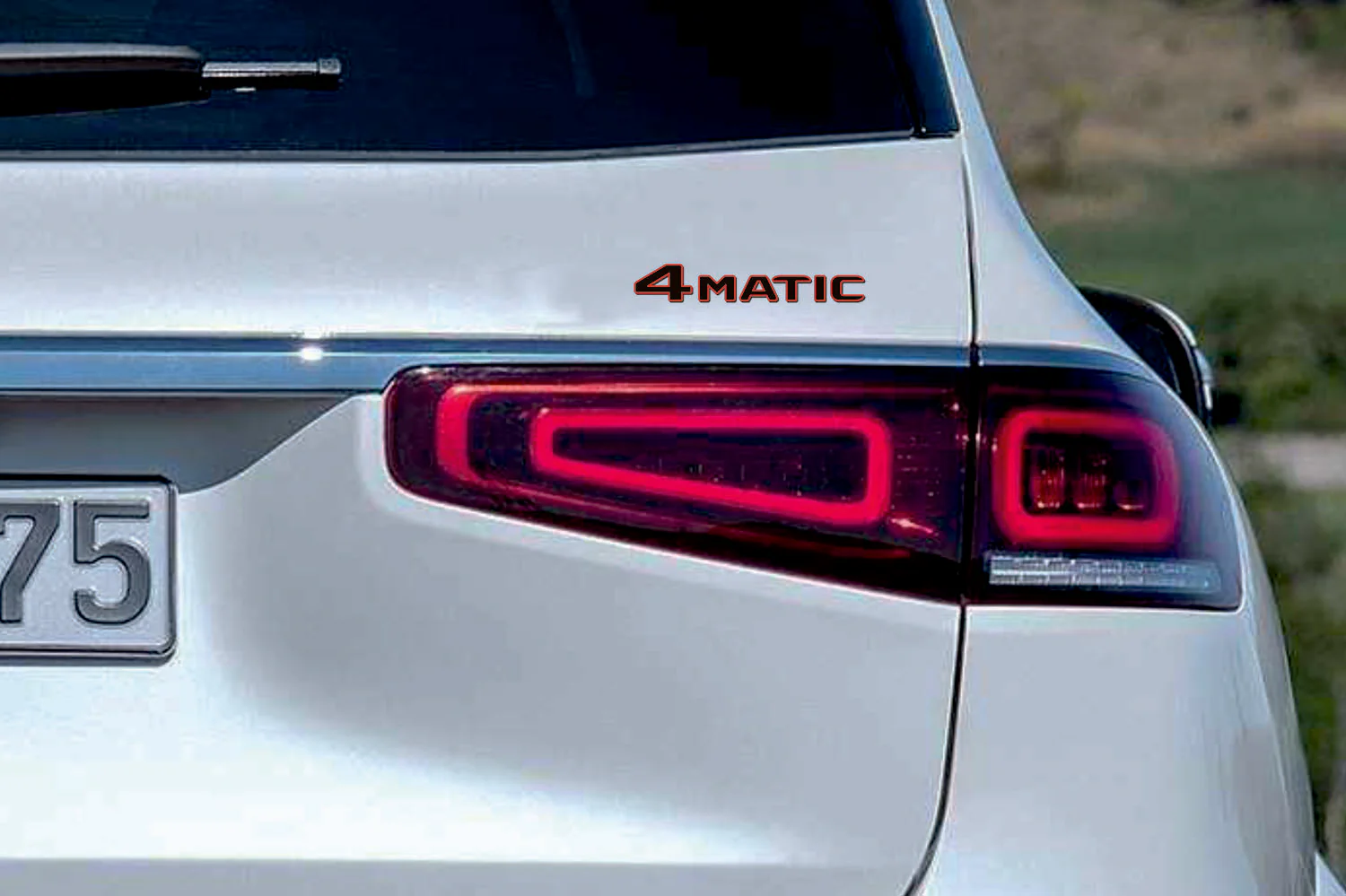 Mercedes tailgate trunk rear 3D emblem with Brabus 4matic logo (type MIXT) Var. 1 - Image 2