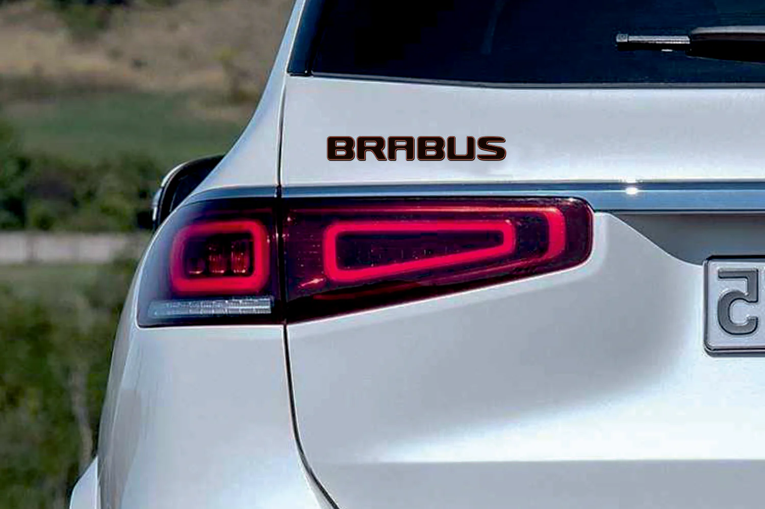 Mercedes tailgate trunk rear 3D emblem with Brabus 800 logo (type MIXT) - Image 2