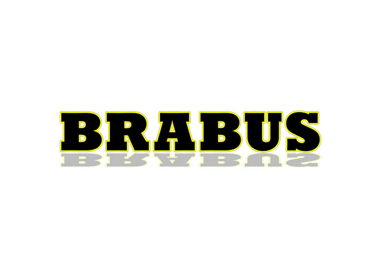 Mercedes tailgate trunk rear 3D emblem with Brabus logo (type MIXT) Var. 1