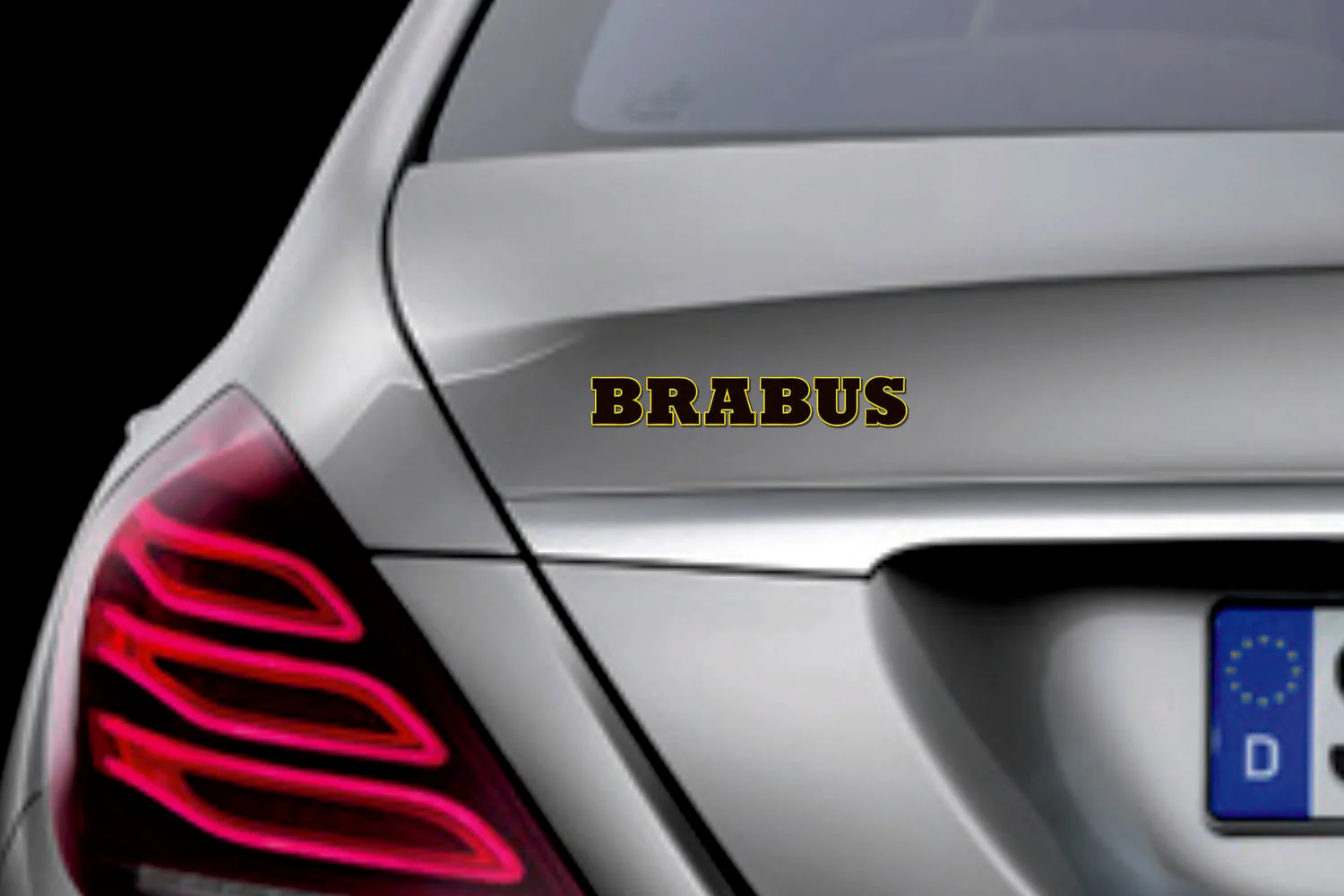 Mercedes tailgate trunk rear 3D emblem with Brabus logo (type MIXT) Var. 1 - Image 2