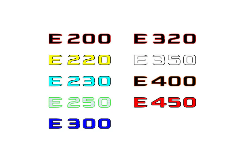 Mercedes tailgate trunk rear 3D emblem with E250 logo (type MIXT) - Image 2
