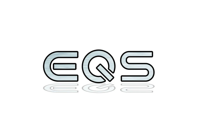Mercedes tailgate trunk rear 3D emblem with EQS logo (type MIXT) - Image 3