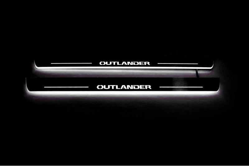 Mitsubishi Outlander II 2007-2012 Door Sill Protectors With Logo Outlander - Image 2
