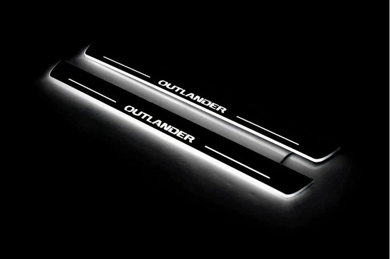 Mitsubishi Outlander II 2007-2012 Door Sill Protectors With Logo Outlander - Image 3