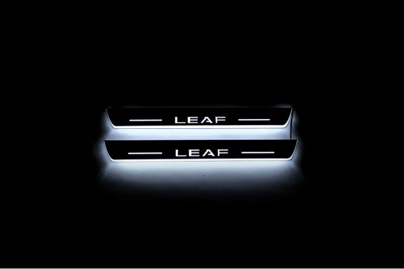 Nissan Leaf II 2017+ LED Door Sills With Logo Leaf - Image 11