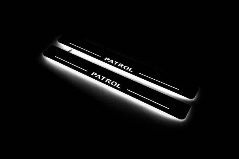 Nissan Patrol Y62 2010+ Led Door Sills With Logo Patrol - Image 3