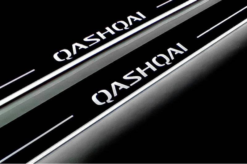 Nissan Qashqai II 2014+ LED Door Sills With Logo Qashqai - Image 4
