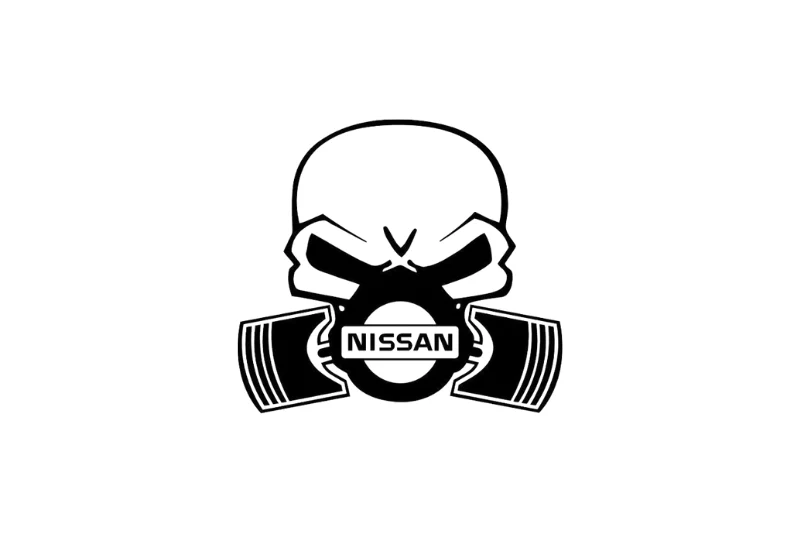 Nissan Radiator grille emblem with Nissan Gas Mask logo