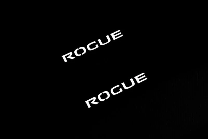 Nissan Rogue II 2014-2021 Led Door Sill Pro With Logo Rogue (Premium Painting) - Image 12