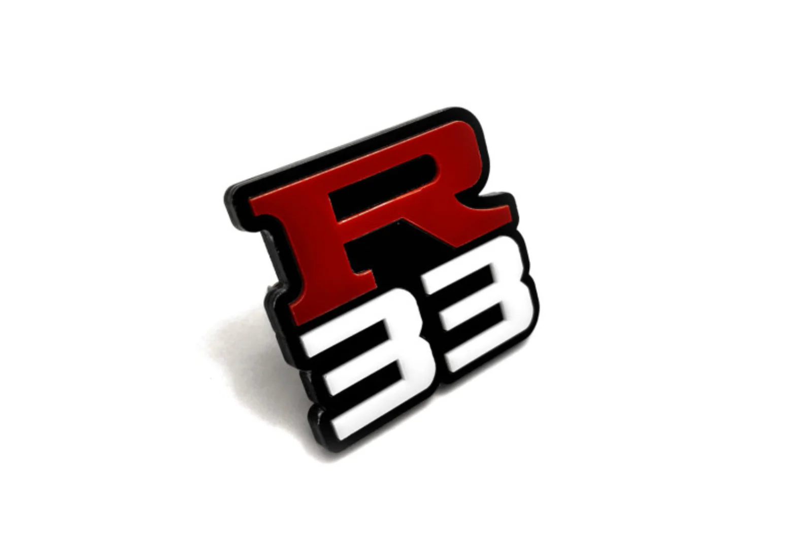 Nissan Skyline Radiator grille emblem with R33 logo - Image 3