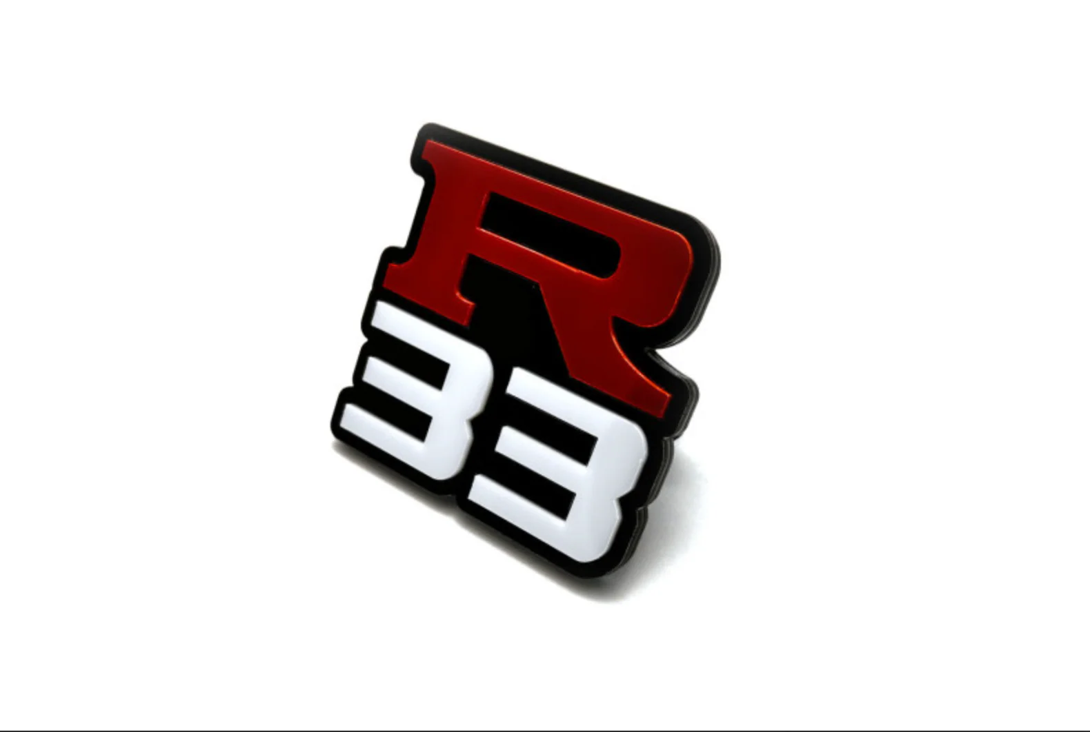 Nissan Skyline Radiator grille emblem with R33 logo - Image 5