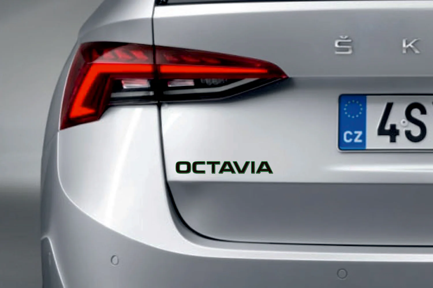 Skoda Octavia IV (A8) 2020+ tailgate trunk rear 3D emblem with Octavia logo (type MIXT) - Image 2