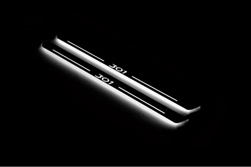 Peugeot 301 2012+ LED Door Sill With Logo 301 - Image 3