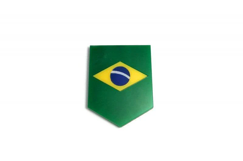 Radiator grille emblem with Brasil logo