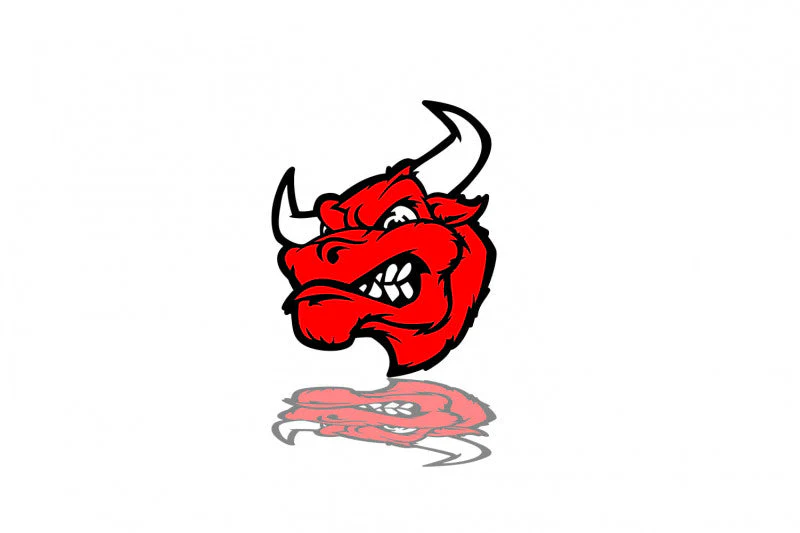 Radiator grille emblem with Bull logo