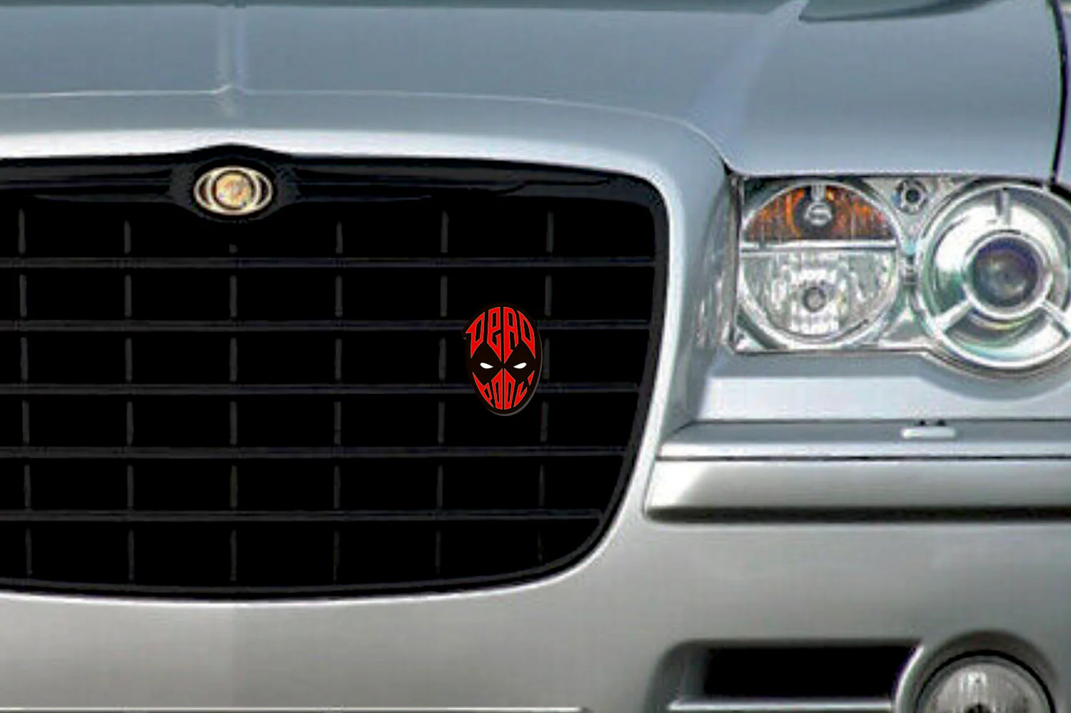 Radiator grille emblem with Dead Pool logo - Image 2