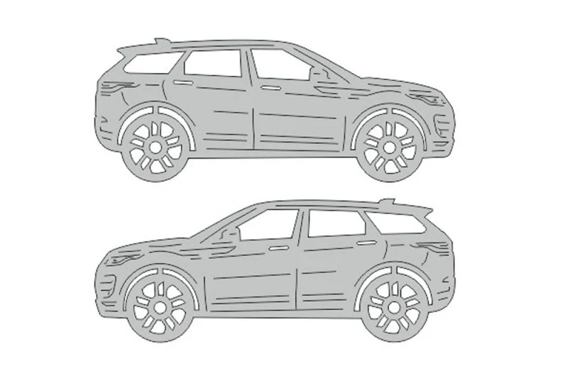 Range Rover Evoque II (2018+) Floor Mat Emblem Set – Stainless Steel Badges