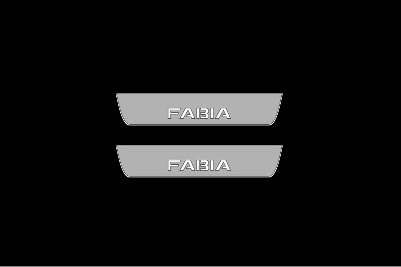 Skoda Fabia III 2014-2021 LED Door Sills PRO With Logo Fabia - Image 2