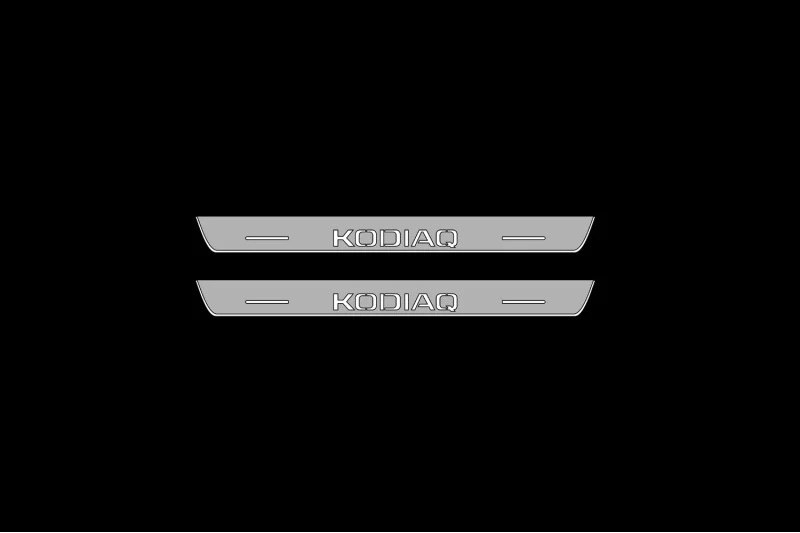 Skoda Kodiaq II 2023+ LED Door Sill With Logo Kodiaq - Image 2