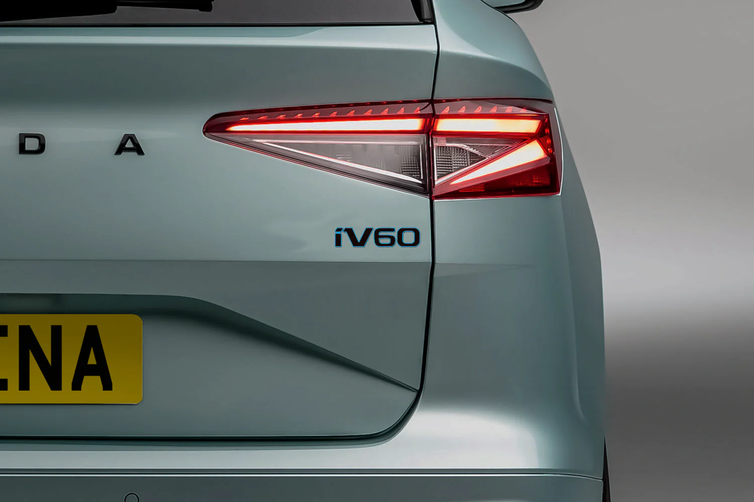 Skoda Enyaq 2020+ tailgate trunk rear 3D emblem with iV60 logo (type MIXT) - Image 2