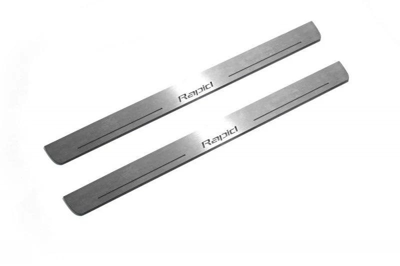 Skoda Rapid 2012+ Led Door Sills With Logo Rapid - Image 5
