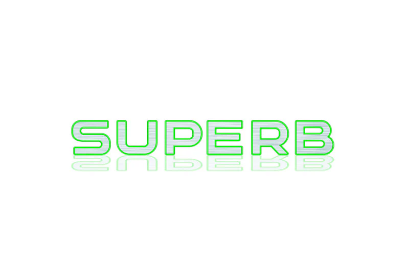 Skoda SuperB III 2015-2023 tailgate trunk rear 3D emblem with SuperB logo (type MIXT) - Image 3