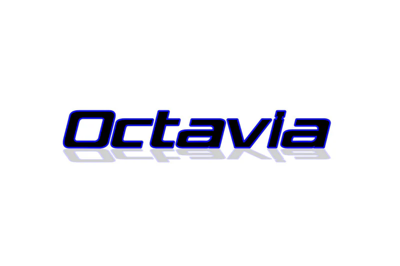 Skoda Octavia II (A5) 2004-2013 tailgate trunk rear 3D emblem with Octavia logo (type MIXT)