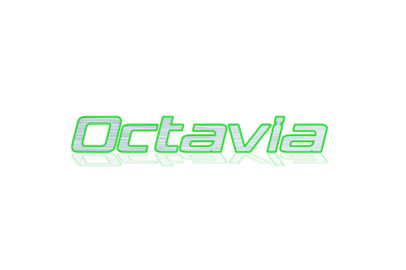 Skoda Octavia II (A5) 2004-2013 tailgate trunk rear 3D emblem with Octavia logo (type MIXT) - Image 3