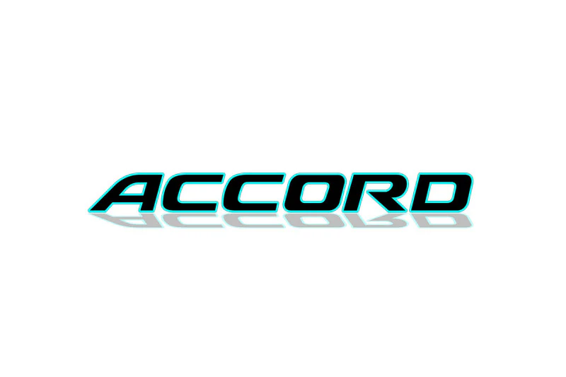 Honda tailgate trunk rear 3D emblem with Accord logo (type MIXT) Var. 2