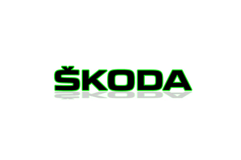 Skoda tailgate trunk rear 3D emblem with Skoda logo (type MIXT) Var. 1