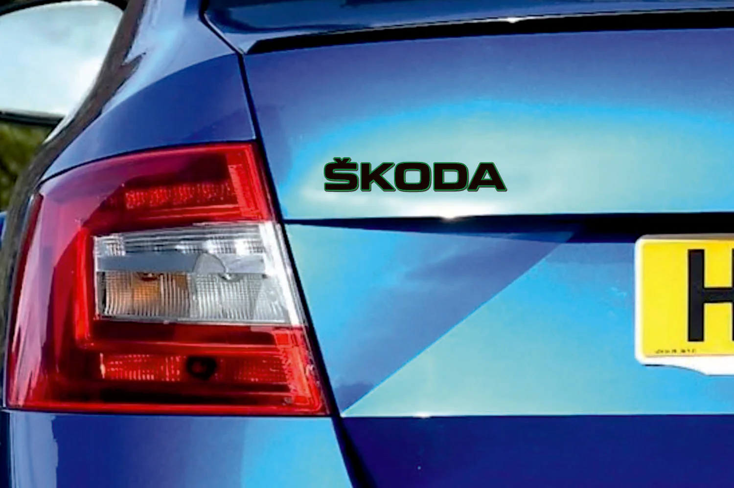Skoda tailgate trunk rear 3D emblem with Skoda logo (type MIXT) Var. 1 - Image 2