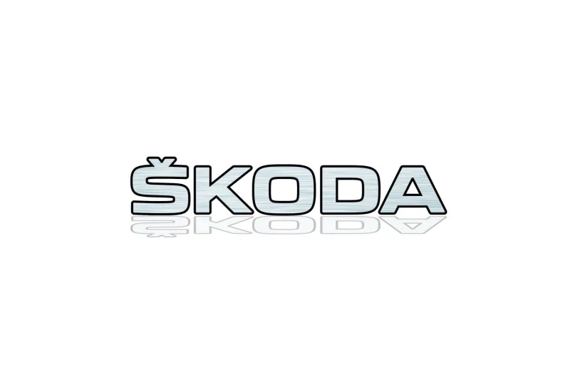 Skoda tailgate trunk rear 3D emblem with Skoda logo (type MIXT) Var. 1 - Image 3